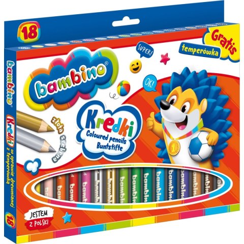 Kredki ołówkowe Bambino 18 kol. St.Majewski