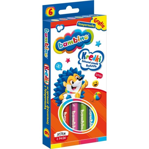 Kredki ołówkowe Bambino 6 kol. St.Majewski Kredki ołówkowe Bambino 6 kol. St.Majewski