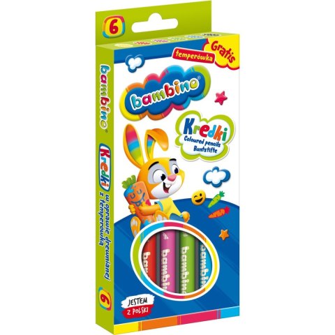 Kredki ołówkowe Bambino 6 kol. St.Majewski Kredki ołówkowe Bambino 6 kol. St.Majewski