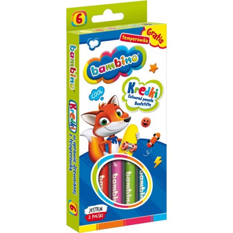 Kredki ołówkowe Bambino 6 kol. St.Majewski Kredki ołówkowe Bambino 6 kol. St.Majewski