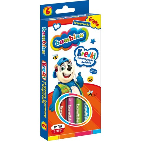 Kredki ołówkowe Bambino 6 kol. St.Majewski Kredki ołówkowe Bambino 6 kol. St.Majewski