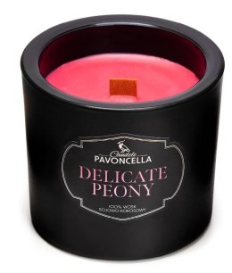 Świeczka ozdobna Classico Delicate Peony czarna 170g Pavoncella (5905711530424)