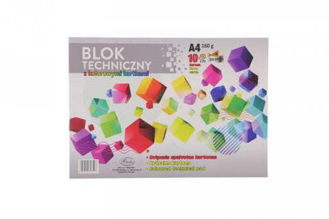 Blok techniczny 12 kolorów + złoty + srebrny A4 mix 160g 14k Protos (1161) Blok techniczny 12 kolorów + złoty + srebrny A4 mix 160g 14k Protos (1161)