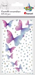 Kryształki Craft-Fun Series +motyle tkaninowe mix Titanum (24SL0319)