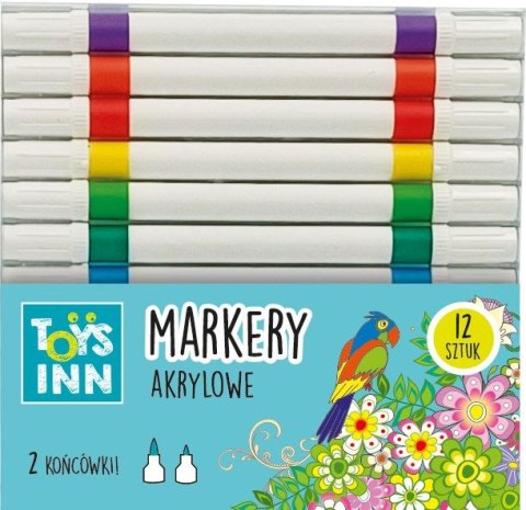 Marker specjalistyczny akrylowe 2 końcówki 12 szt. wkład mix okrągła końcówka Stnux (STN9162) Marker specjalistyczny akrylowe 2 końcówki 12 szt. wkład mix okrągła końcówka Stnux (STN9162)