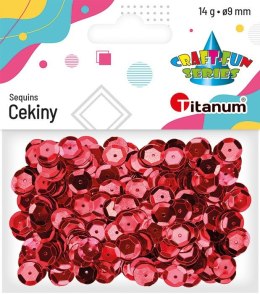 Cekiny Craft-Fun Series okrągłe 9mm czerwone 14g Titanum (268300)
