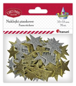 Naklejka (nalepka) Craft-Fun Series piankowe brokatowe gwiazdki Titanum (5696)
