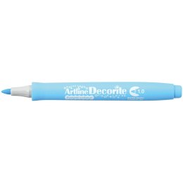Marker permanentny pastelowy decorite wkład niebieski 1,0mm pędzelek końcówka Artline (AR-033 1 4)