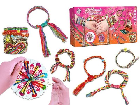 Bransoletka zestaw do tworzenia bransoletek sznurkowych, z koralikami Adar (623224)