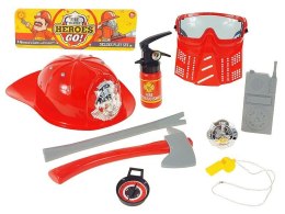 Akcesoria do kostiumów zestaw strażaka z hełmem i maską Adar (601208)